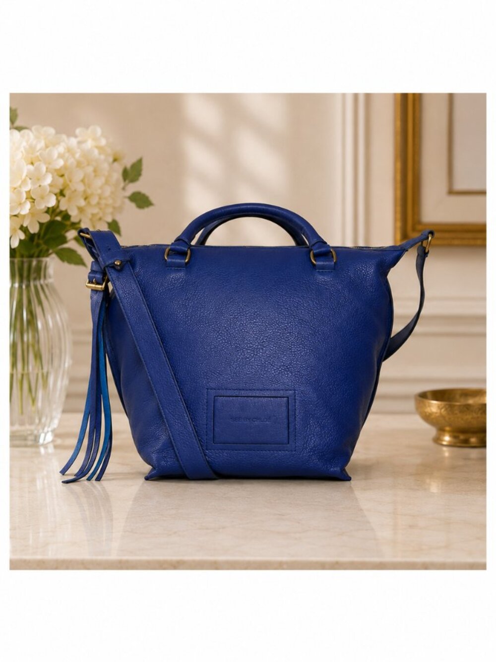 See by Chloe Blue Leather Satchel Bag